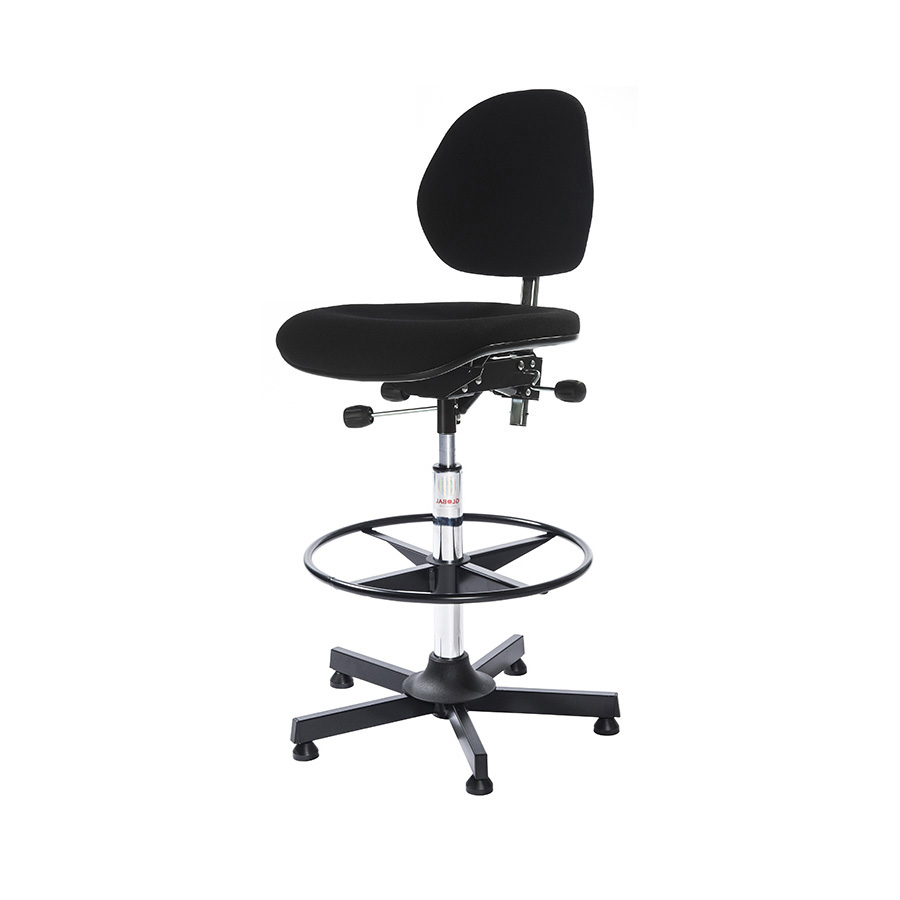 Stol Aktiv 56 cm stålbase h: 63-89 sort m/fodring