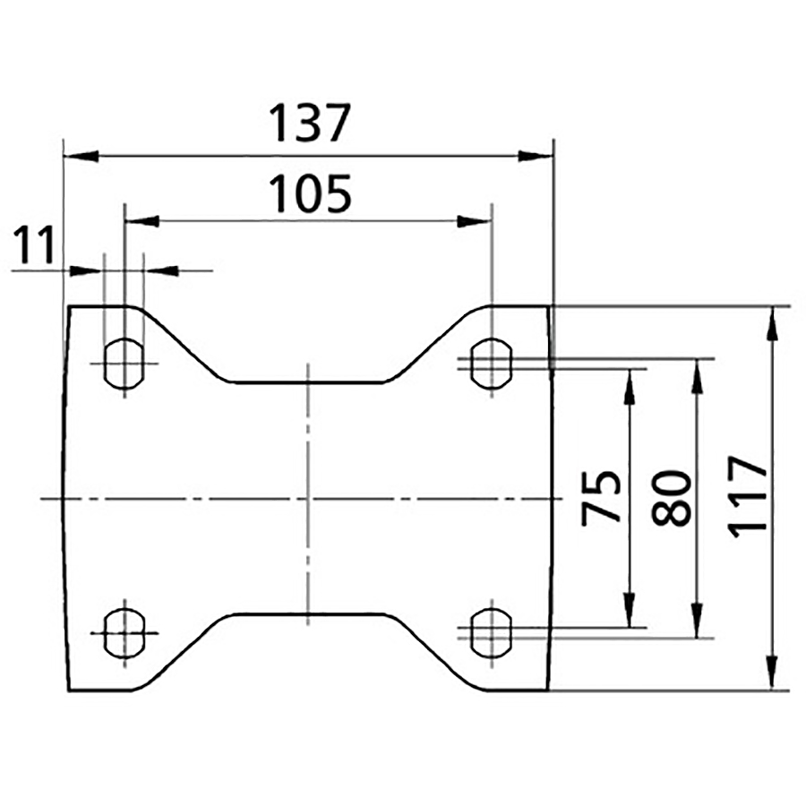 TENTE hjul 4688 TOP 125 P63