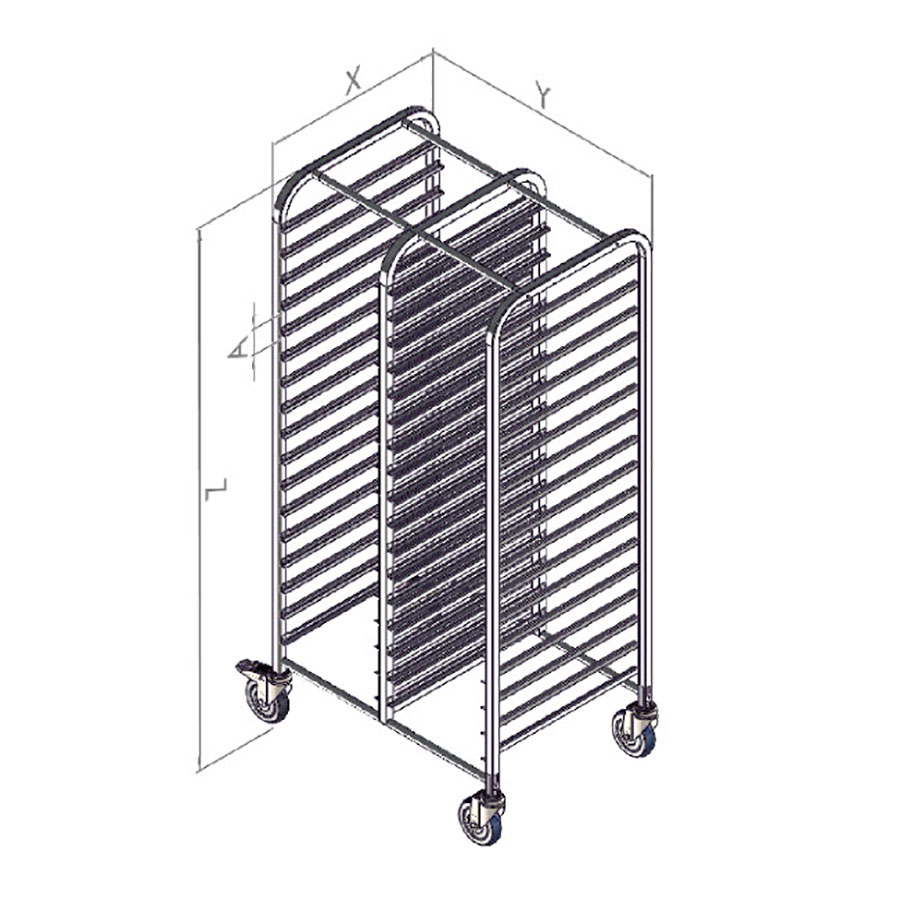 Indstiksvogn Zoni 34 bakker - H top