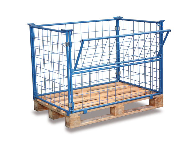 Pallebur 64 blå 120x80x80cm. Nethul 10x10cm