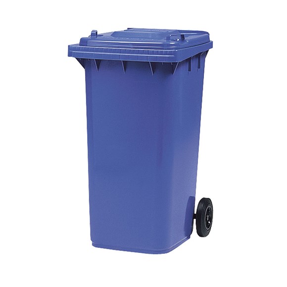 Affaldsbeholder i plast 240 L Blå