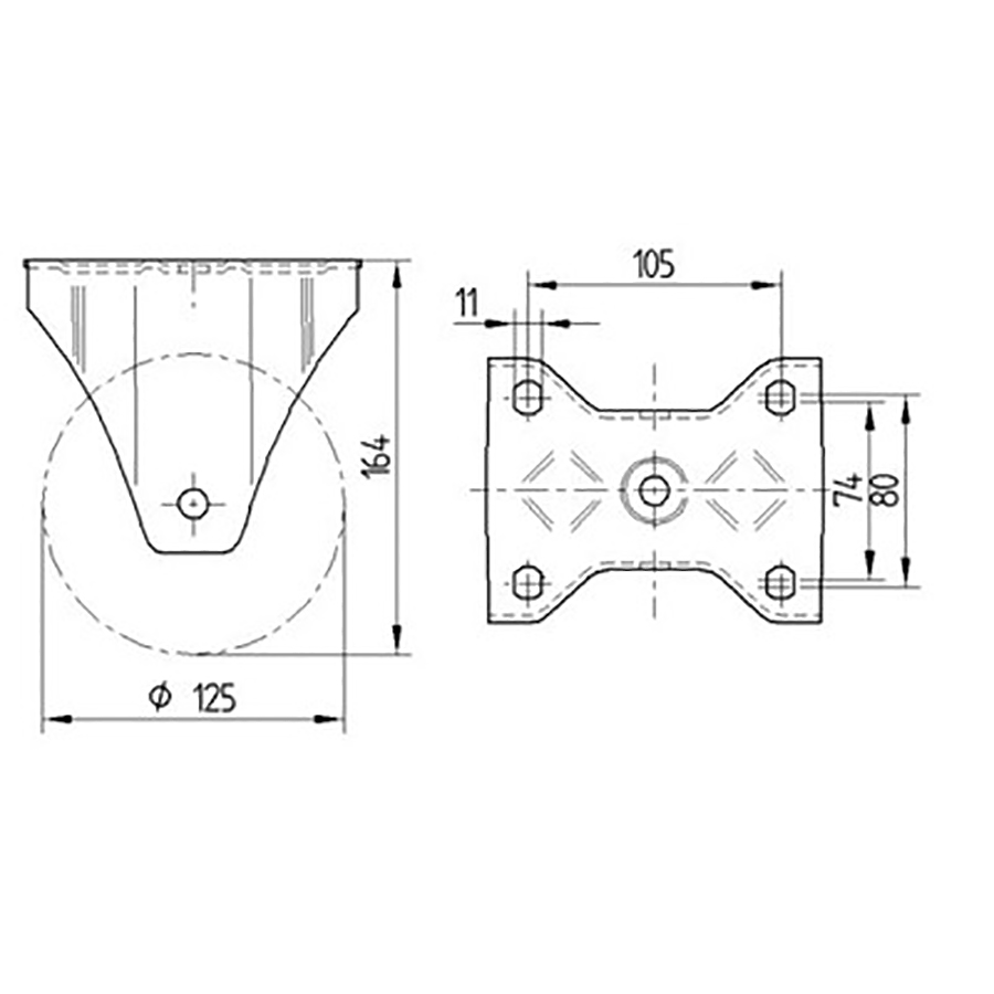 TENTE hjul 4688 TOP 160 P63