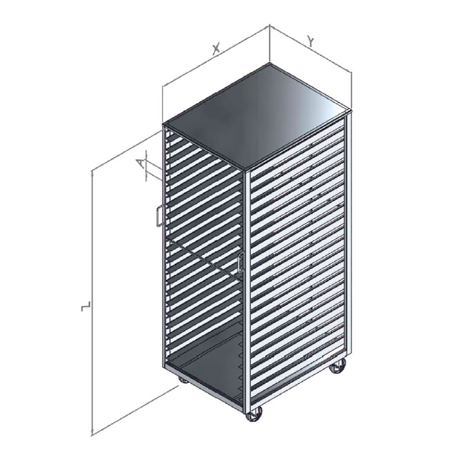 Bagerivogn Zoni 16 hylder Medium - Debag Ovne