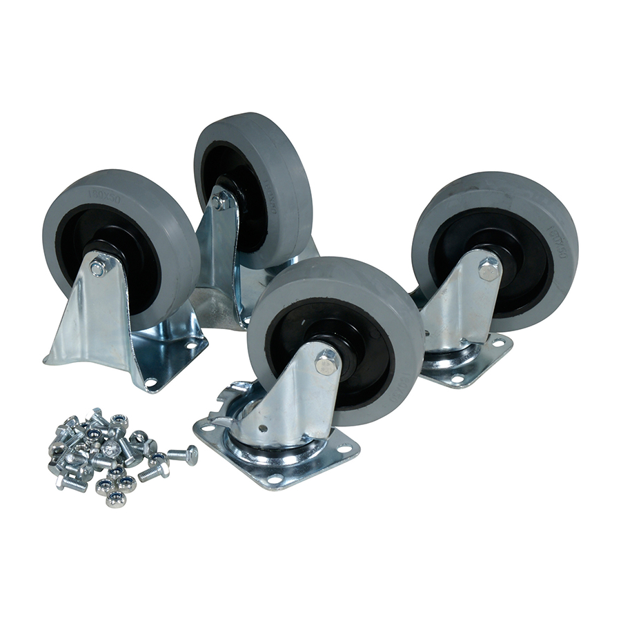 Poly hjul for tipcontainer Ø160 mm. STD. (4stk)