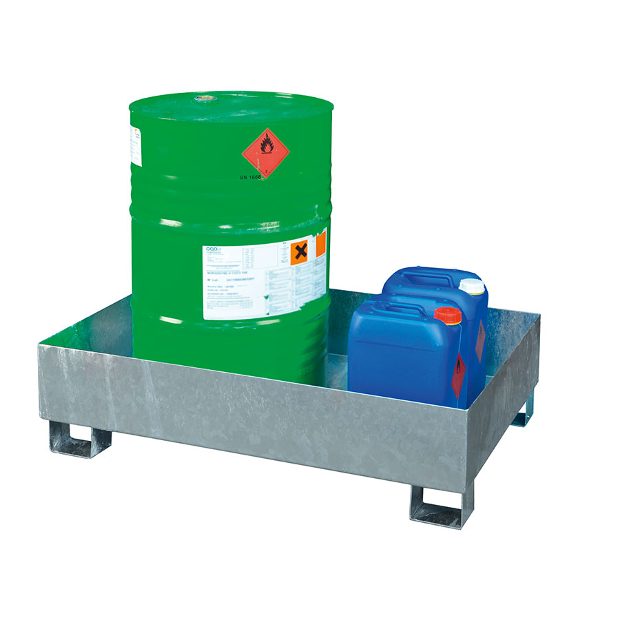 Opsamlingskar stål palle SO2 GALVAN