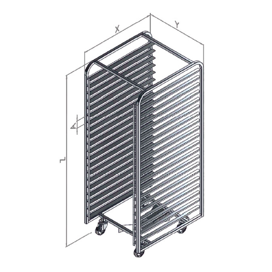 Bagerivogn Zoni 12 hylder Large - MIWE Ovne