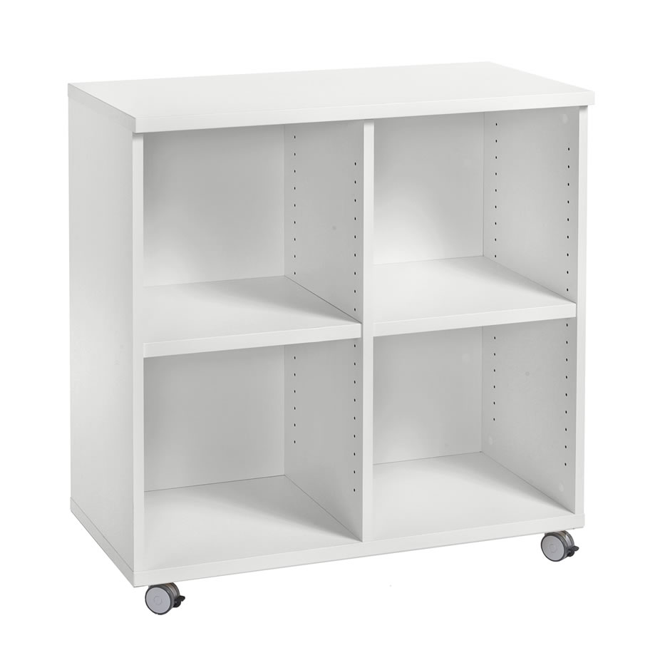 Kontorreol Cube Quantum 2x2 rum hjul hvid