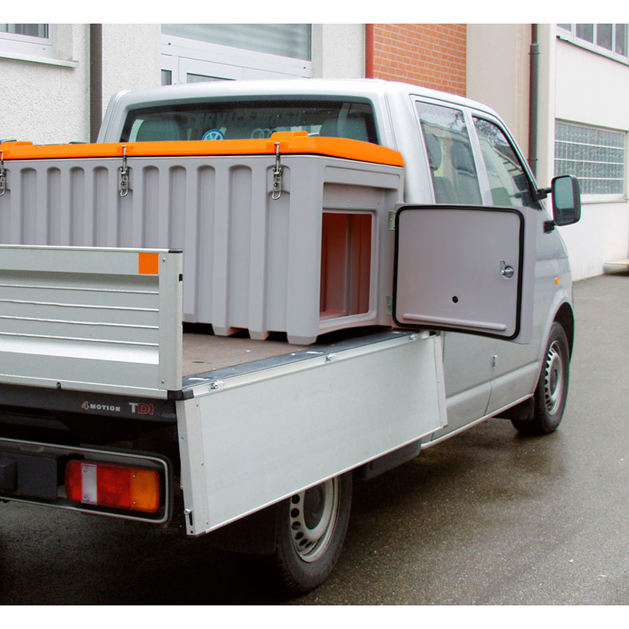 Transportbeholder m-sidedør CEMbox 750L-Grå-orange