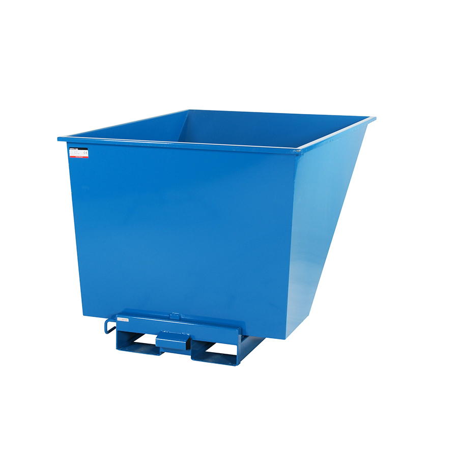 Vippecontainer "Automatic", 1100 Liter åben. Blå