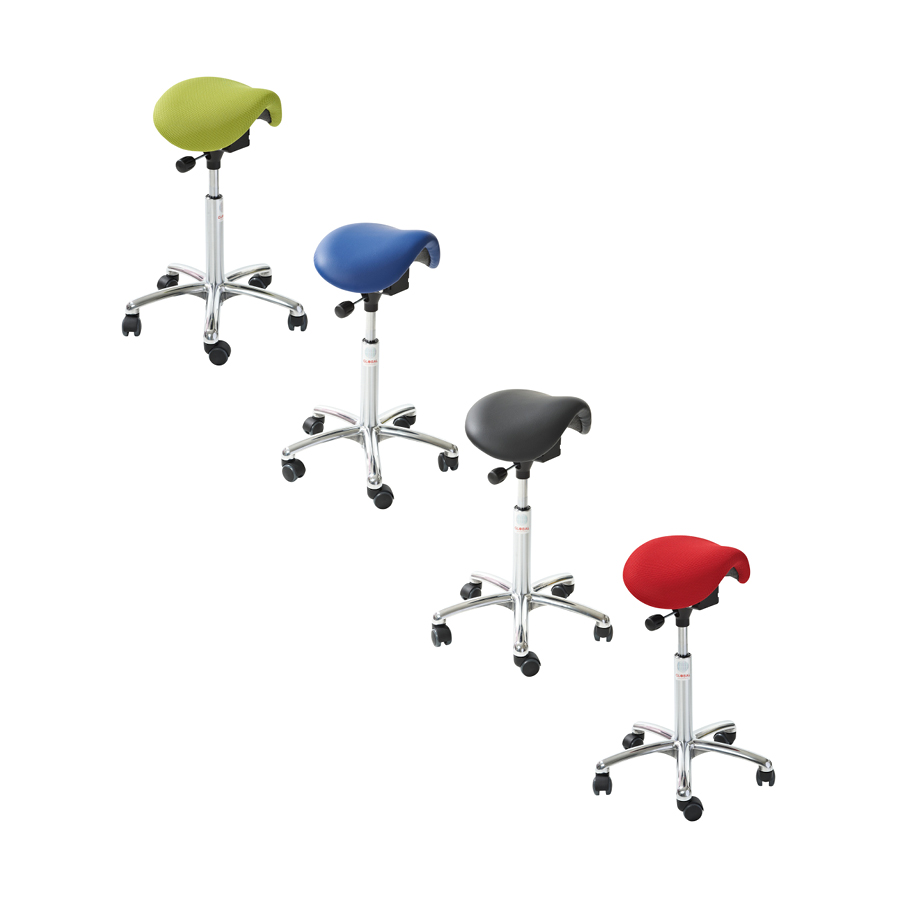 Mini saddelstol sort 3D
