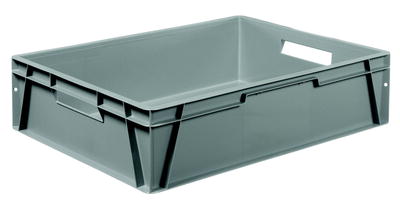 Plastkasse ARCA 80 L 800x600x200mm m/håndtagshul