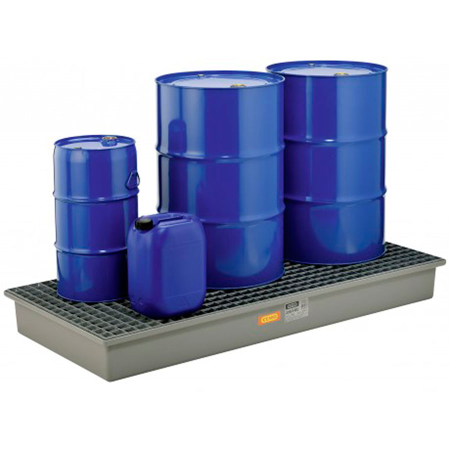 Opsamlingskar GRP 220-3 med stålrist | Uden | 220L (188 x 85 ...