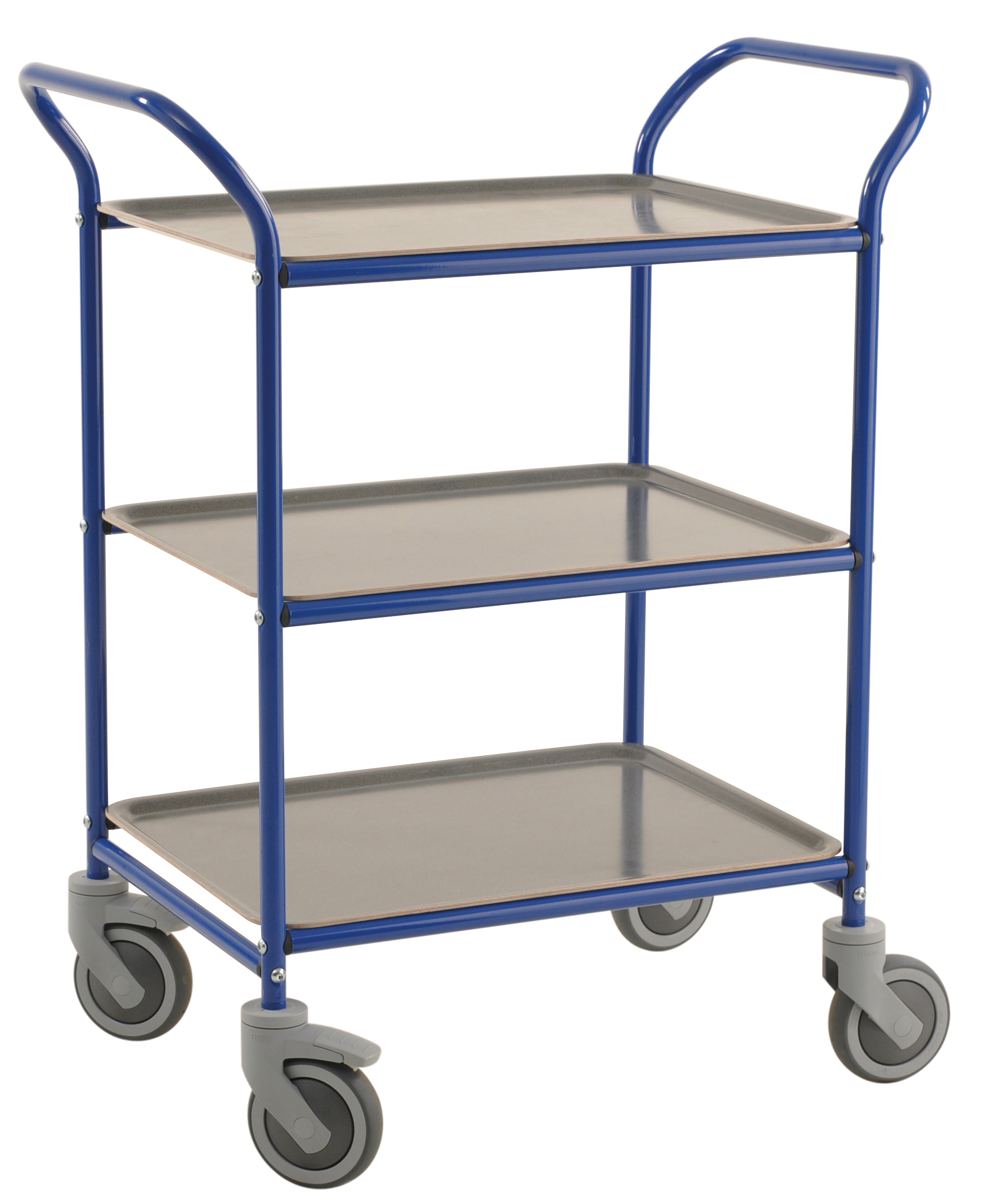 Severingsvogn m 3 aftagelige bakker Grå/blå