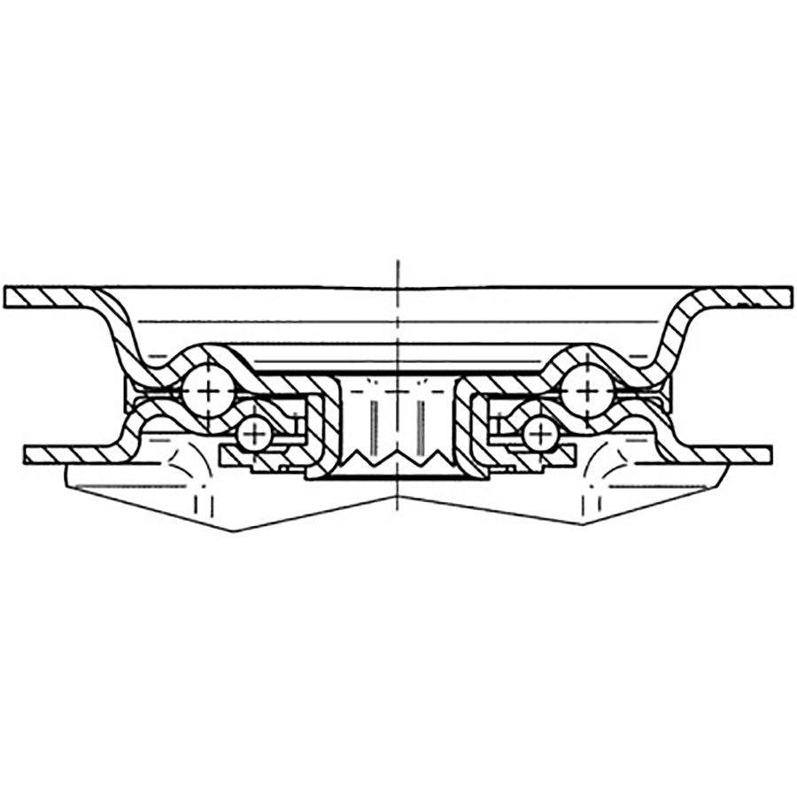 TENTE hjul 3477 ITP 100 P62