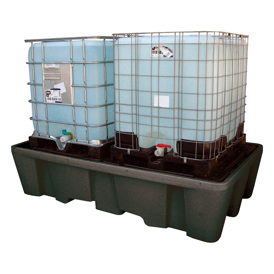 Opsamlingskar 1100-2 PE til IBC beholder med rist