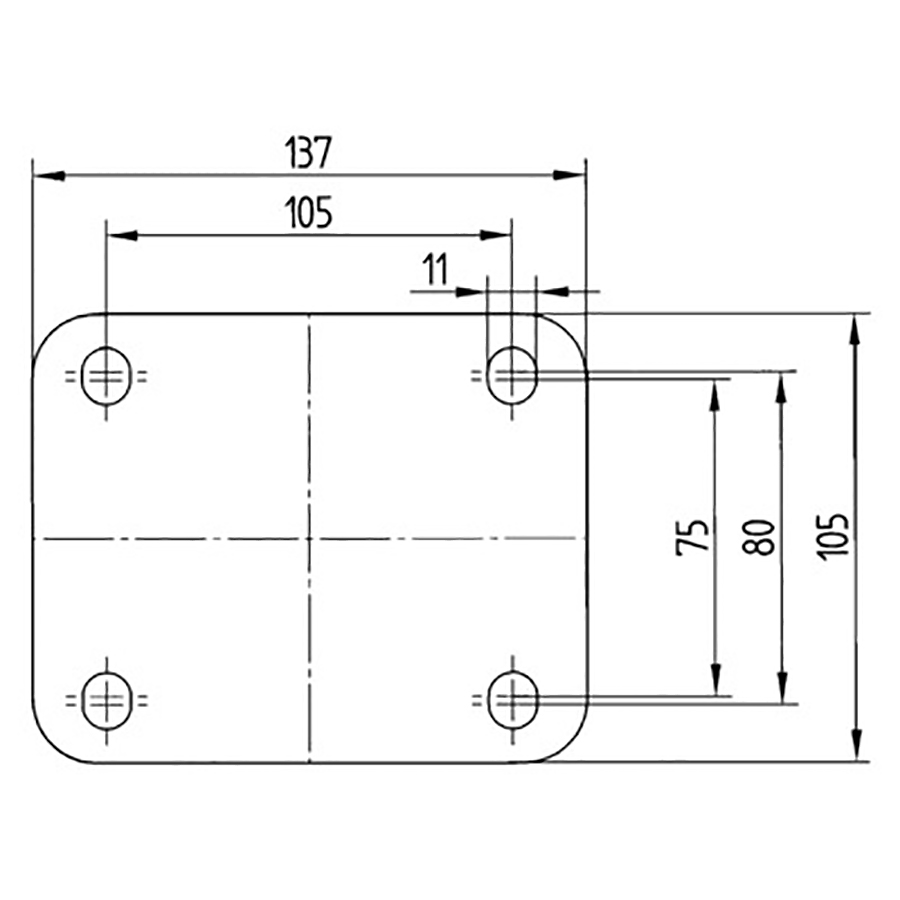 TENTE hjul 4680 TOP 125 P63