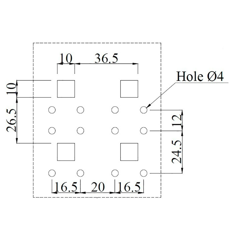 Perforeret værkstedstavle, BxHxD: 666x480x18 mm.