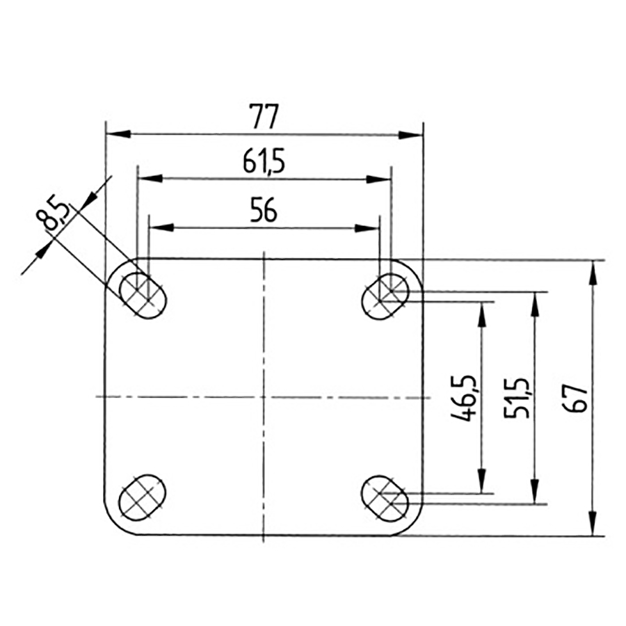 TENTE hjul 2470 PJP 100 P50