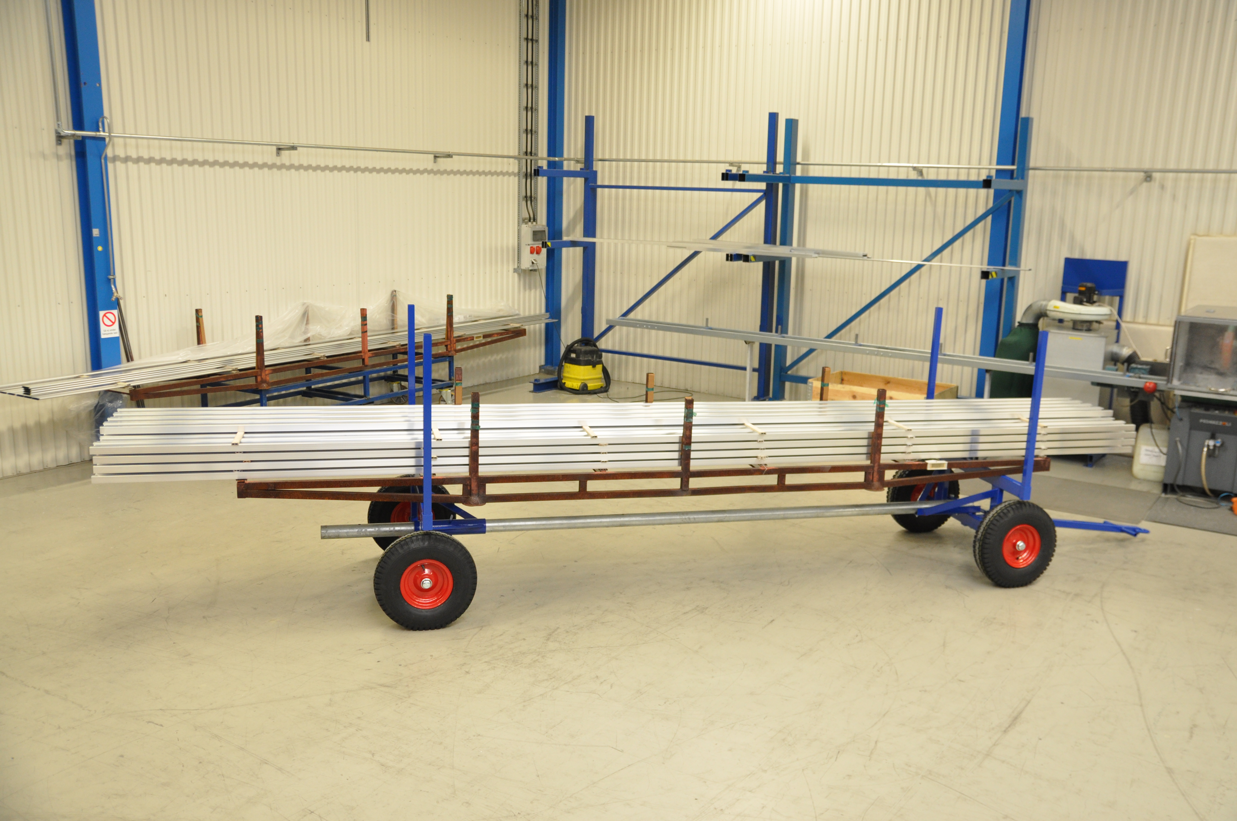 Langgodsvogn 3,5 ton 4 meter justerbar i længden