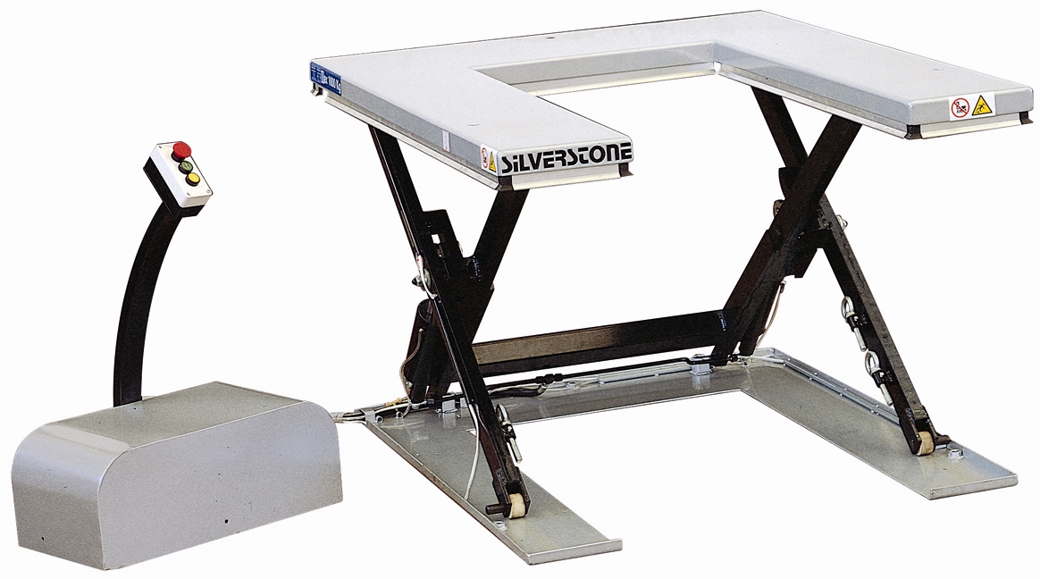 Løftebord U-form 1ton LxBxH: 1420x1140x85-860mm.