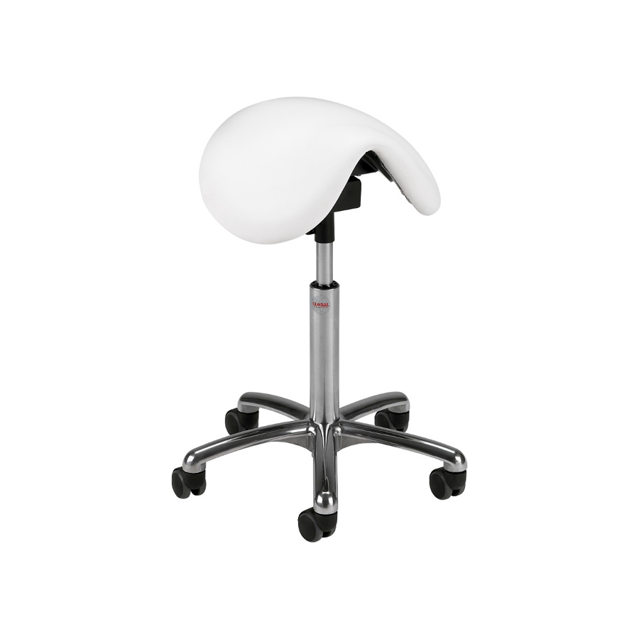 Saddelstol CL Dalton hvid, 49-62 cm