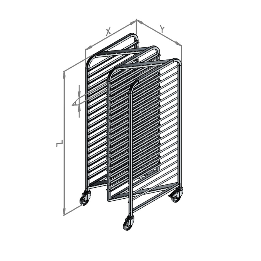 Indstiksvogn Zoni 36 bakker - Z top