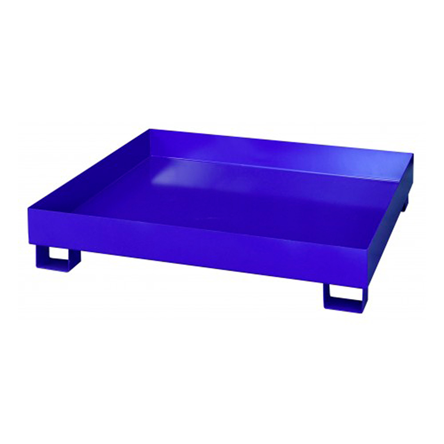 Opsamlingskar stål palle SO4 BLÅ