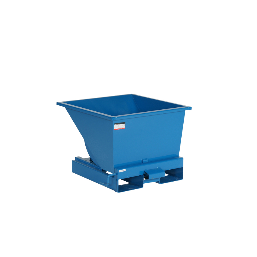 Vippecontainer "Automatic", 150 Liter åben. Blå