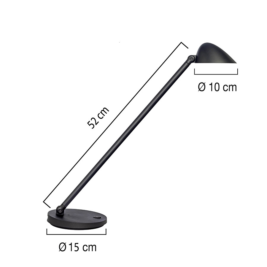 Bordlampe JACK - LED - Sort