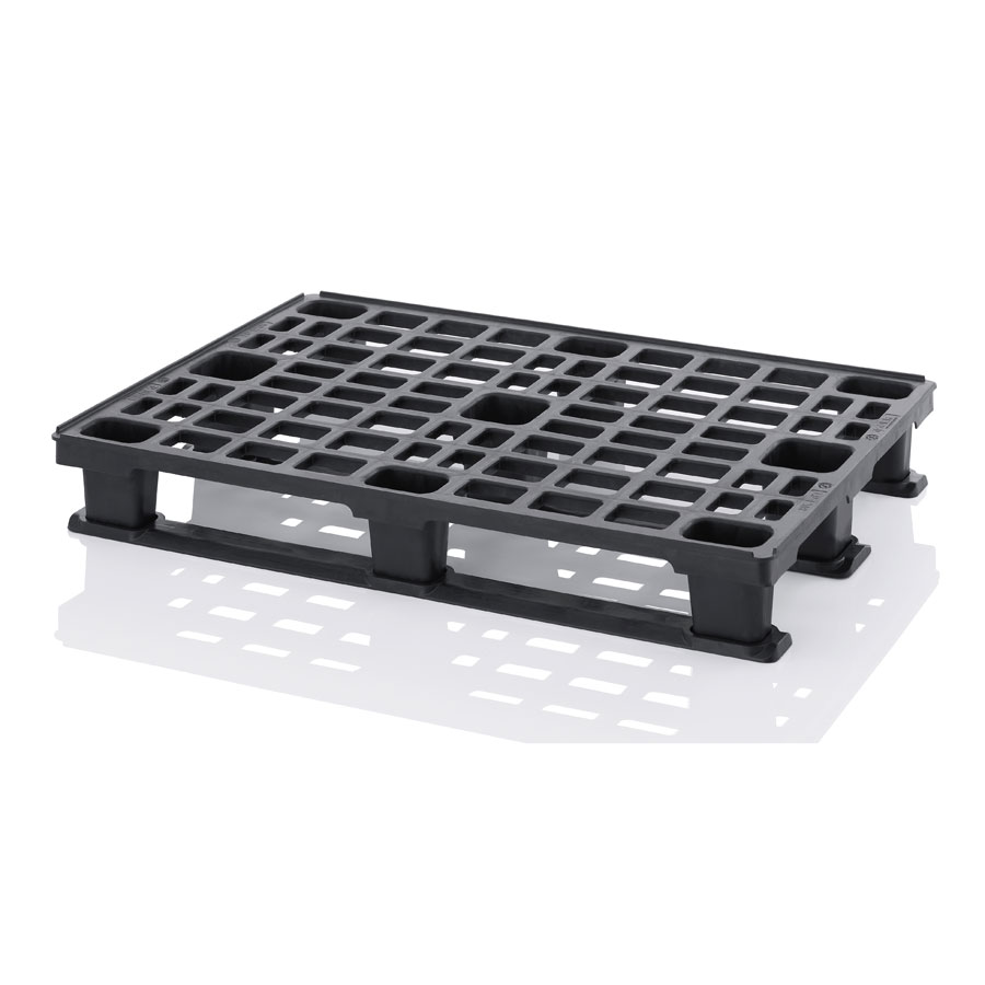 Plastpalle 120 x 80 cm med meder. 1000kg.