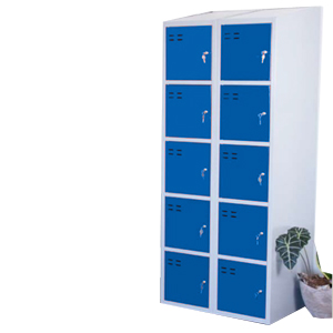 Opbevaringsskab, blå/grå, 1830/1920x700x550 mm