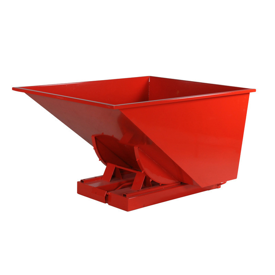 Tip-container "Automatic", 900 Liter åben. Rød