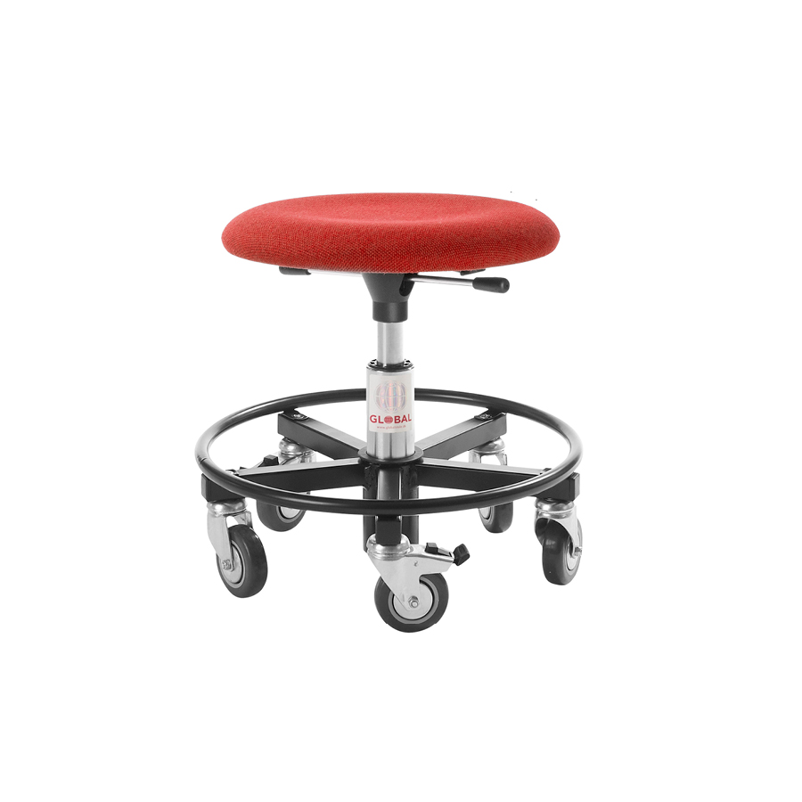 Institutionsstol - fodring, hjul, rød, h:31-38cm | Rød | 31-38 cm ...