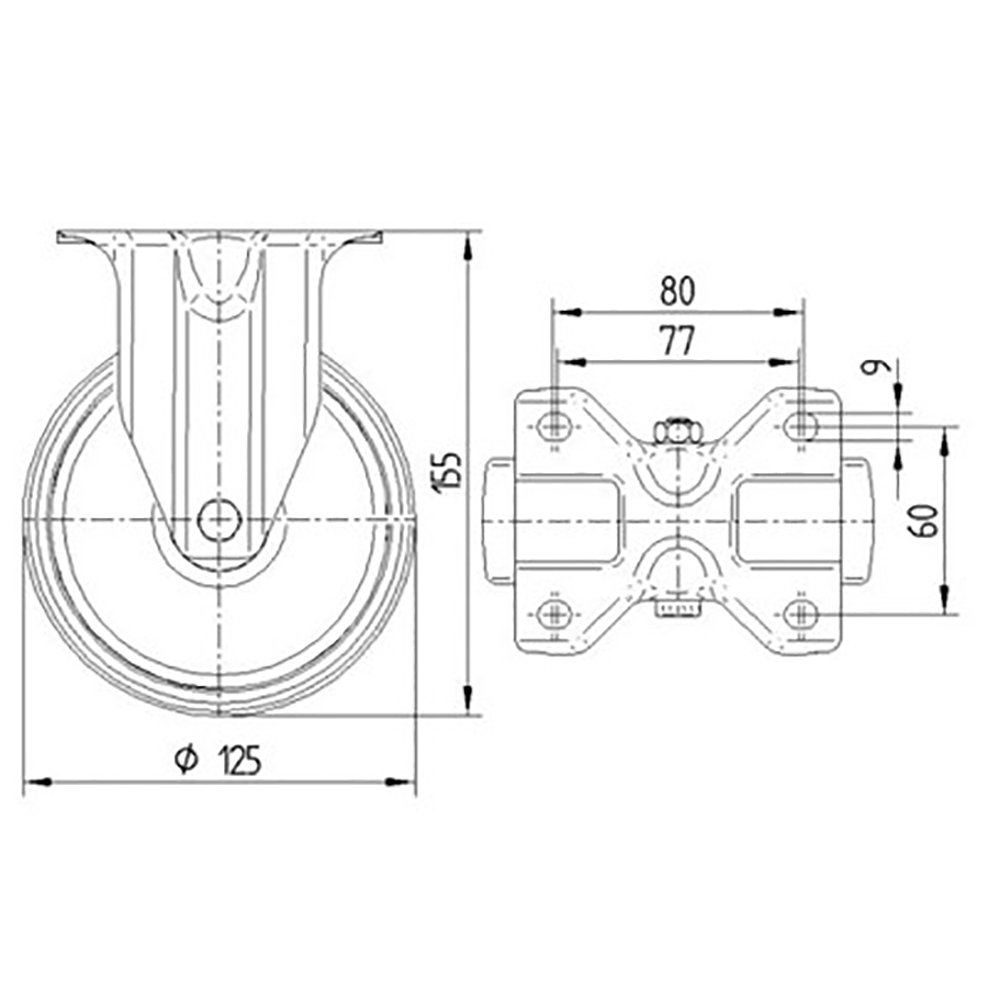 TENTE hjul 3478 DVJ 125 P62 FAD