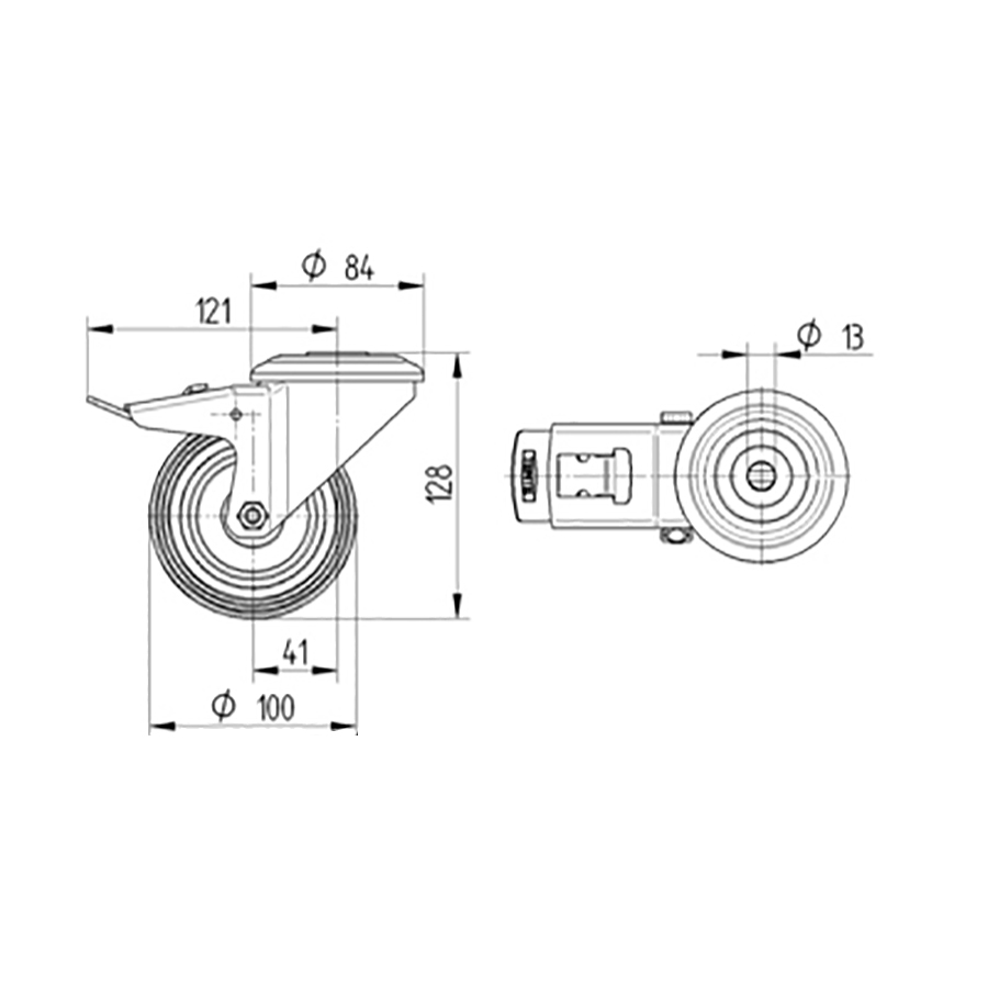 TENTE hjul 3477 UOH 100 P30 - 13,0 FAD