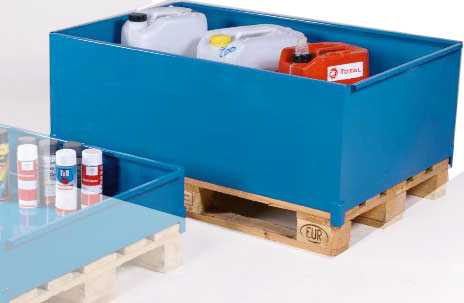 Pallebassin, 400 L, mål HxBxL: 415x805x1250 mm