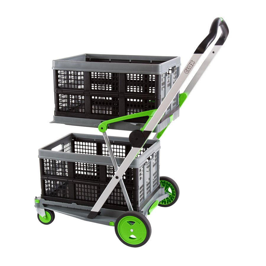 CLAX sammenklappelig multivogn 2 hylder max 60 kg.
