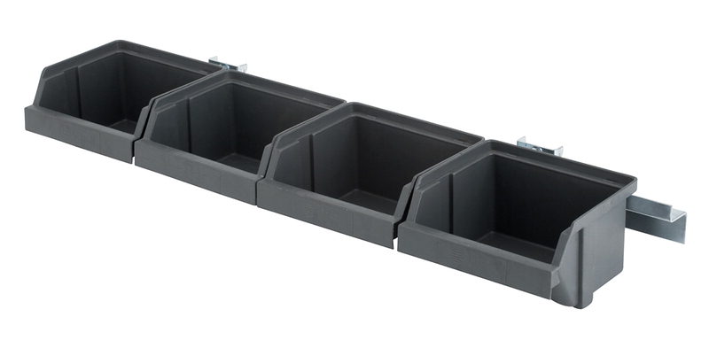Plastbakkeliste for 5 bakker. L.555mm. (1 stk)