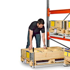 Udtrækshylder til pallereoler