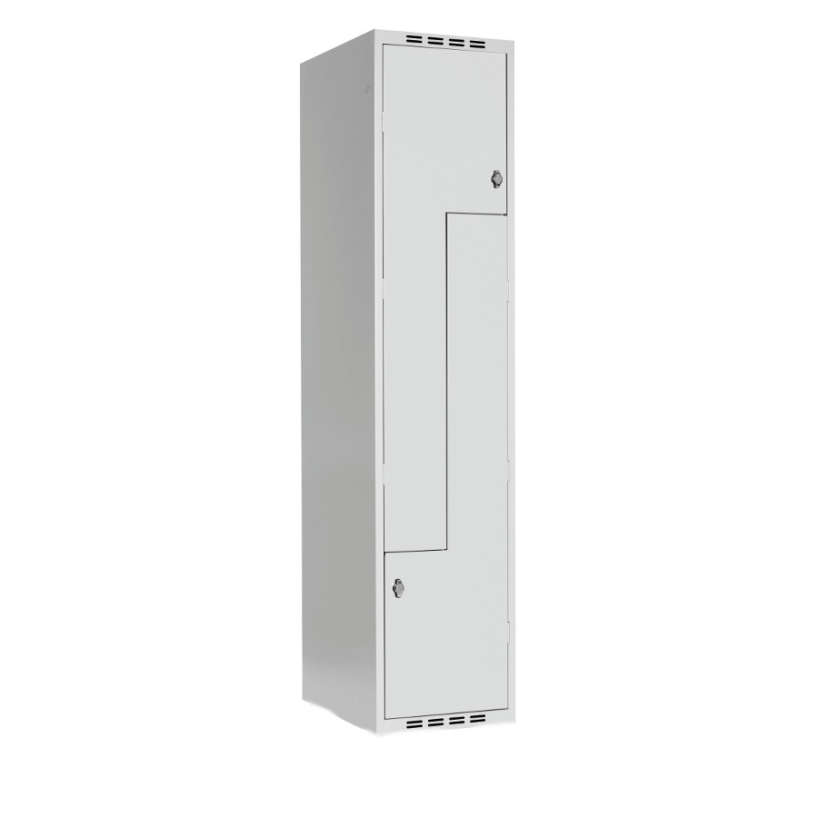 Z-skab grå 2 døre. Hasp. 1x40 | 2 | Grå | hasp | 80571053