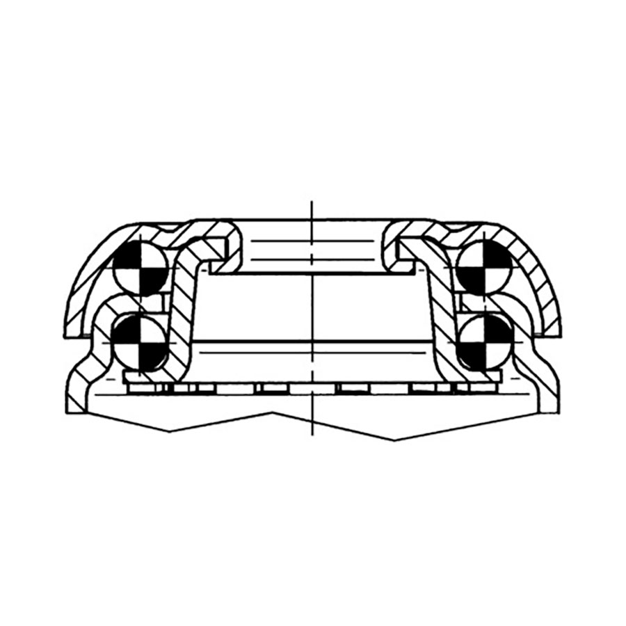 TENTE Hjul 7470 PJO 100 P30 RUSTFRI 13,0