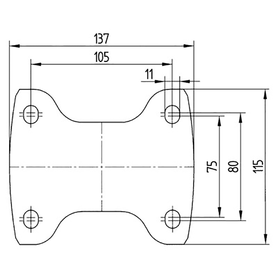 TENTE hjul 3478 DVJ 160 P63 FAD
