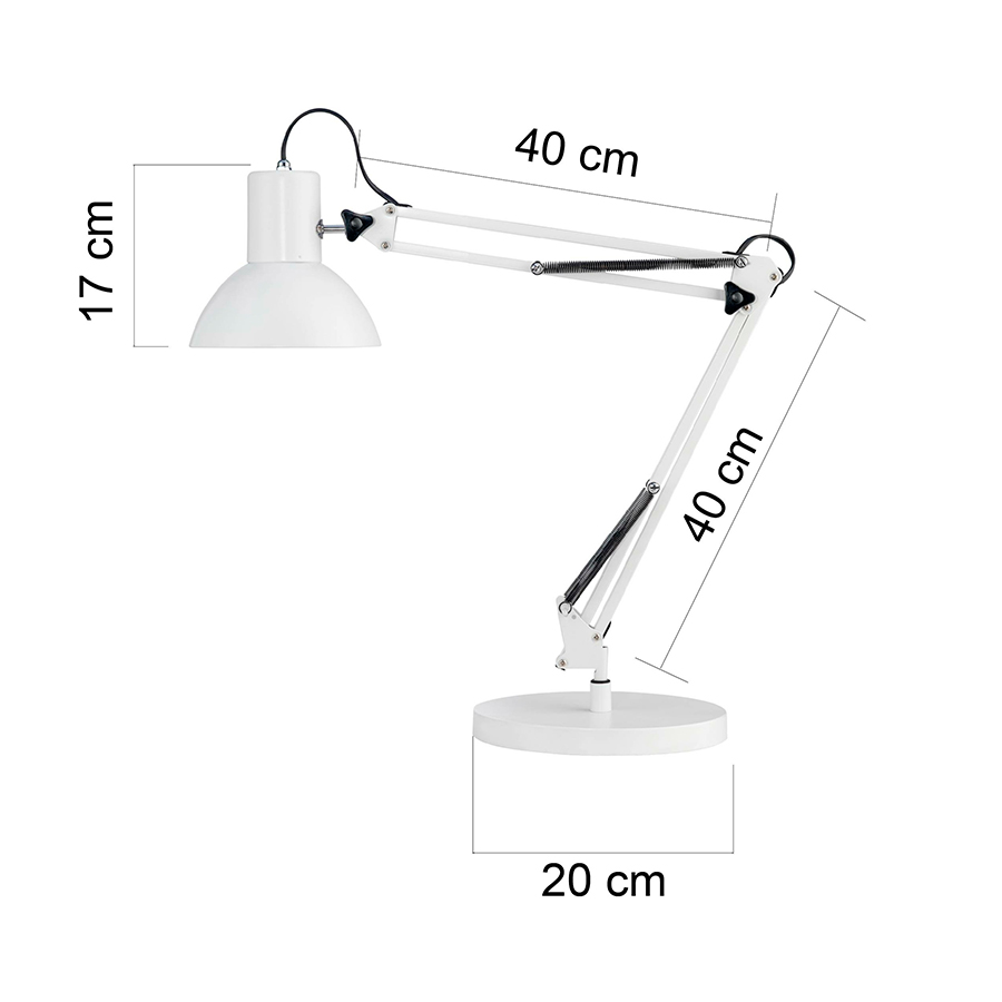 Bordlampe - Model SUCCES 80 - Hvid