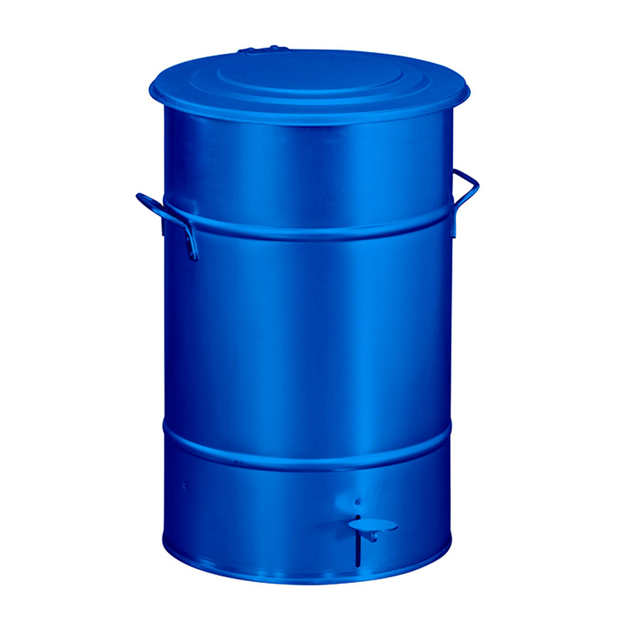 Affaldsbeholder m. fodpedal, 70 L blå