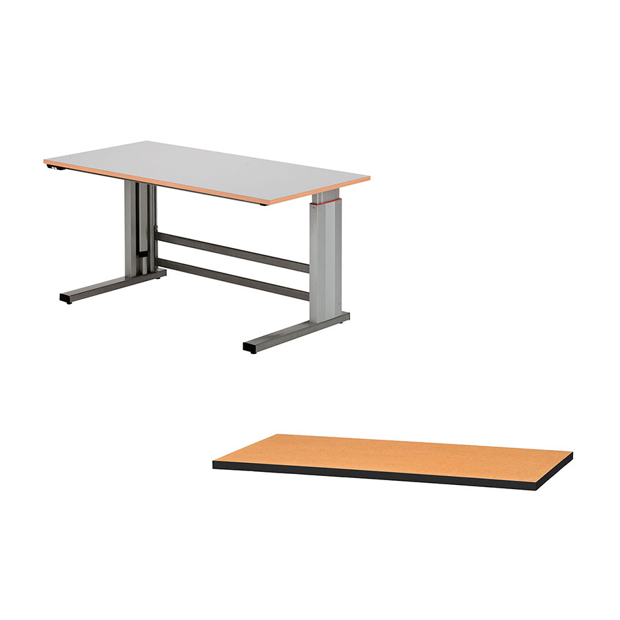 Arbejdsbord elektrisk, Oliehærde plade 1200x800mm.