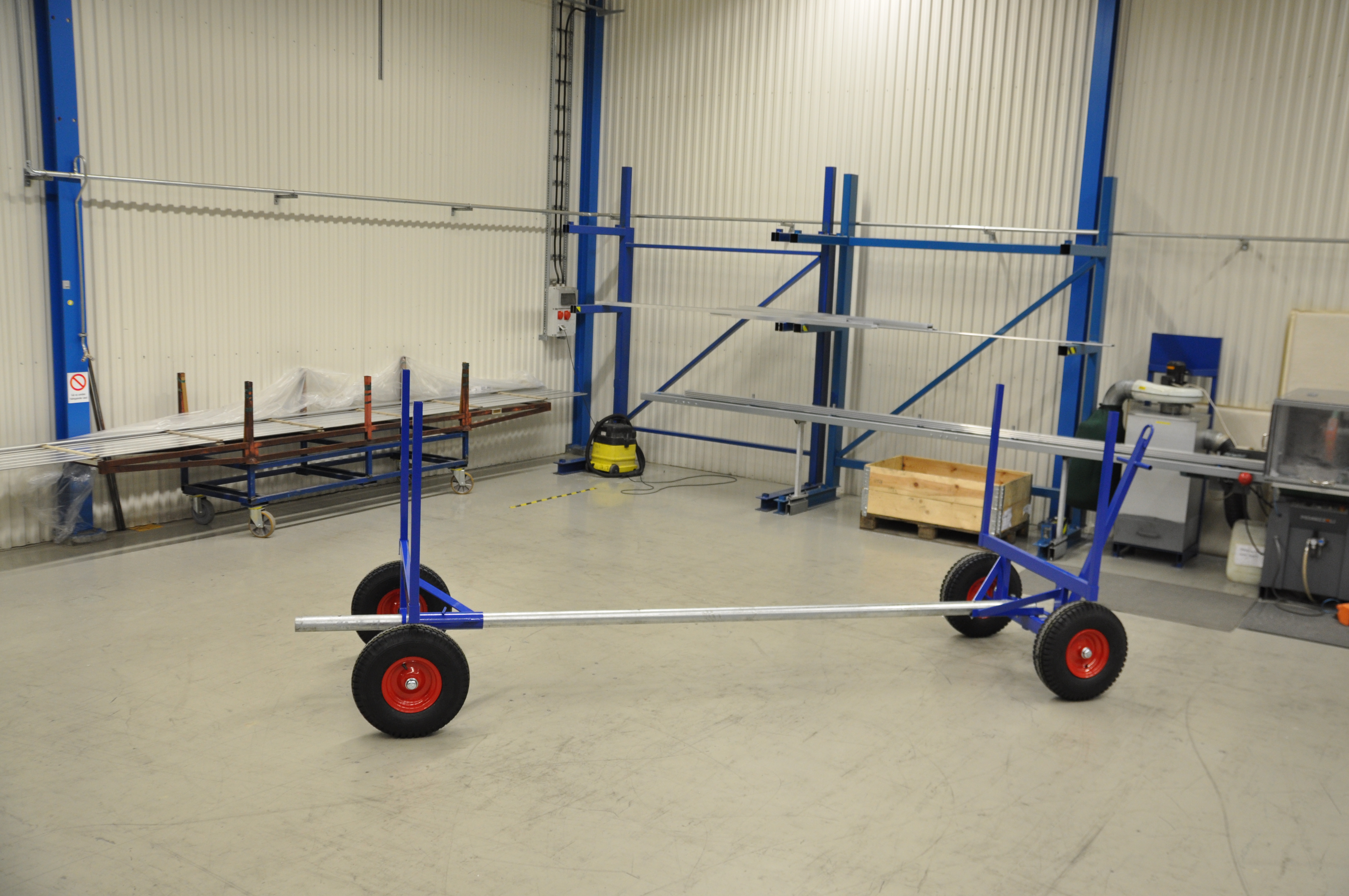 Langgodsvogn 3,5 ton 4 meter justerbar i længden