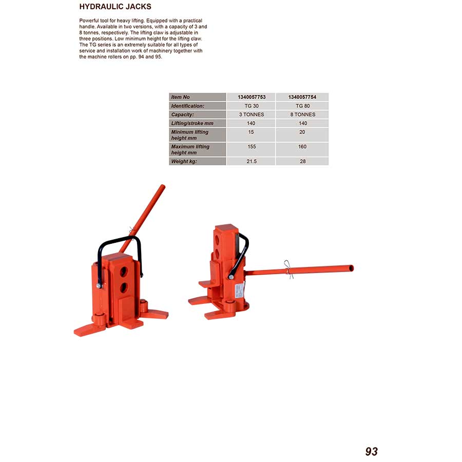 Donkraft, hydraulisk, kapacitet: 8 TON