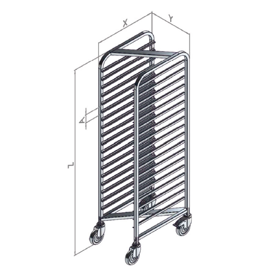 Indstiksvogn Zoni 18 bakker - Z top