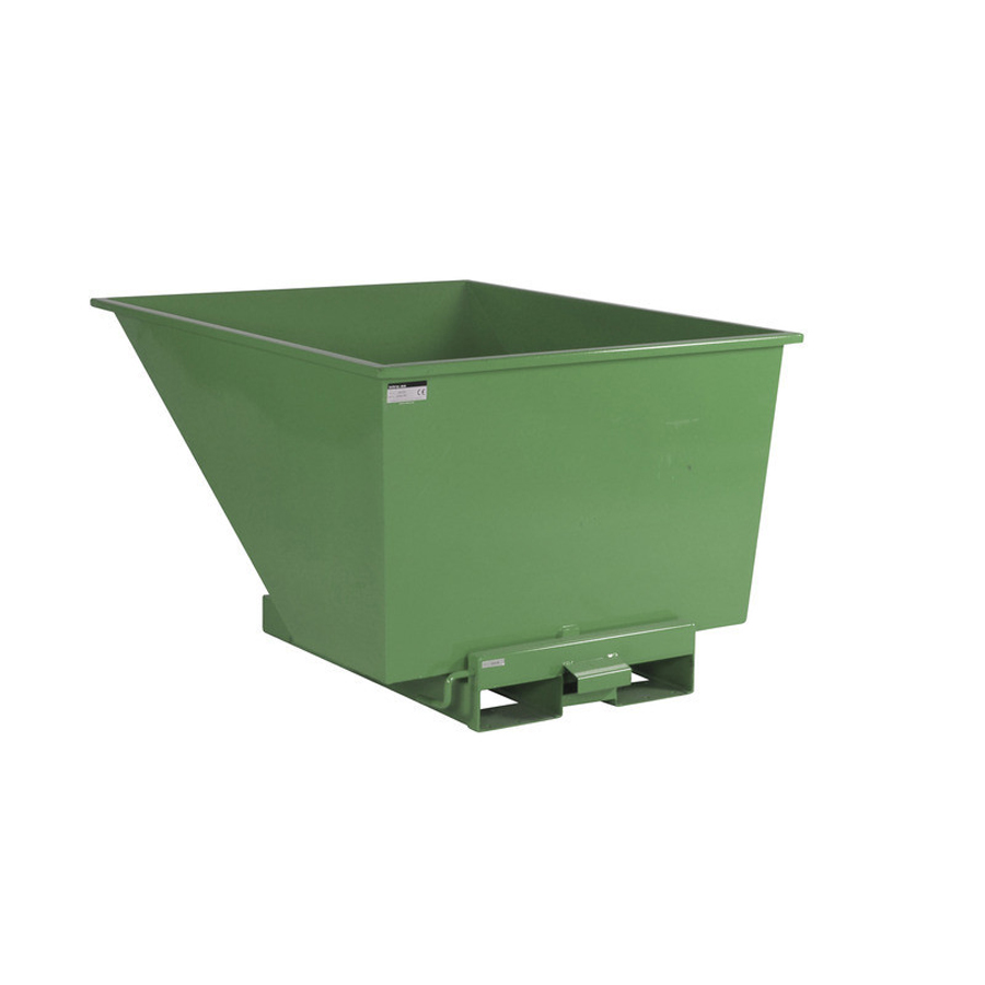Tip-container "Automatic", 900 Liter åben. Grøn