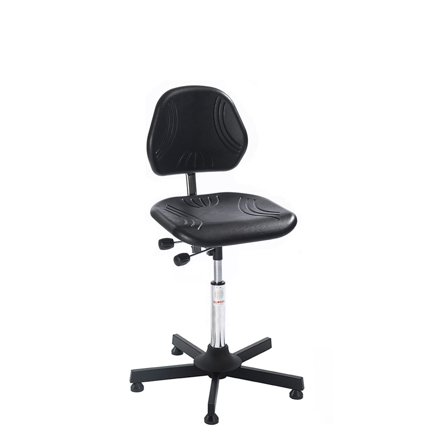 Arbejdsstol Comfort 56 cm stålbase højde 63-89